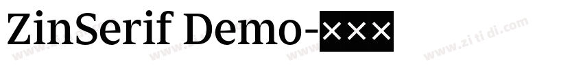 ZinSerif Demo字体转换